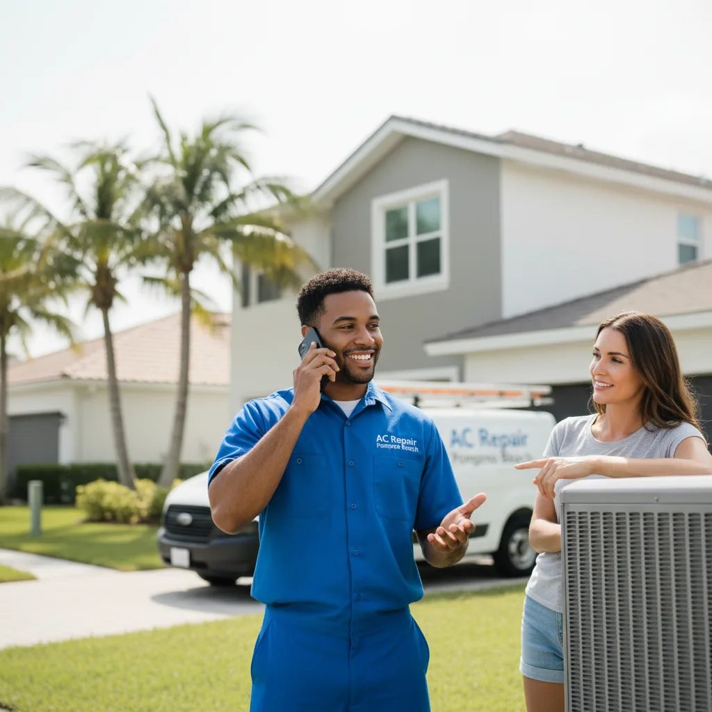 AC Repair Pompano Beach customer support in Canvas